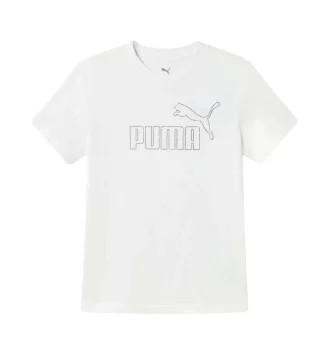 Puma T-shirt Essential Rhinestone Girls Bianco 693852-02