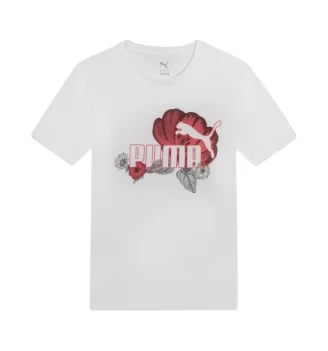 Puma T-shirt Essential+ Floral Big Logo Graphic W Bianco 689030-02