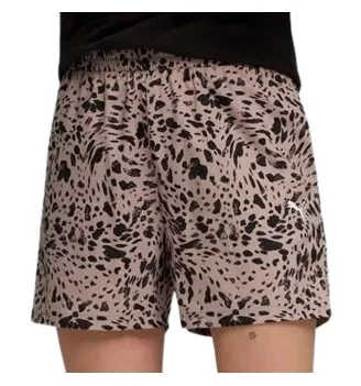Puma Pantaloncini Essential Graphic Animal High-Rise All Over Print Woven Marrone | Puma | 