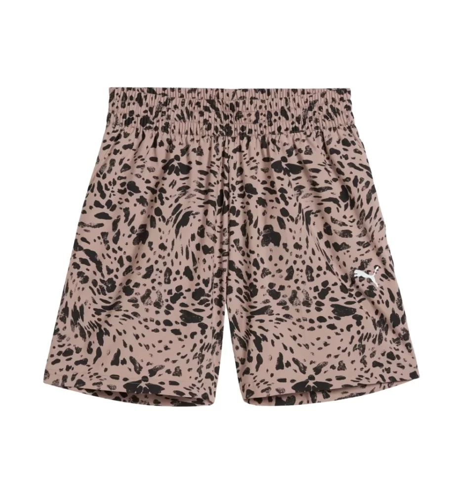 Puma Pantaloncini Essential Graphic Animal High-Rise All Over Print Woven Marrone 691823-88