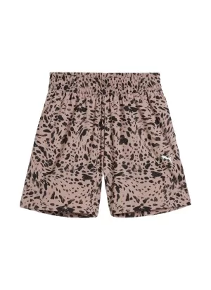 Puma Pantaloncini Essential Graphic Animal High-Rise All Over Print Woven Marrone 691823-88