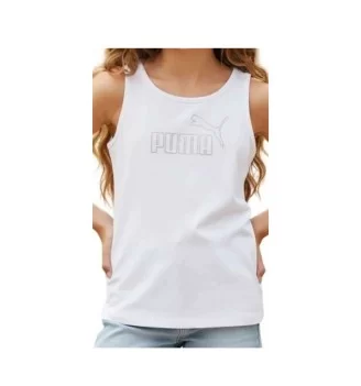 Puma Canotta Logo Rhinestone Girls Bianco 693911-02