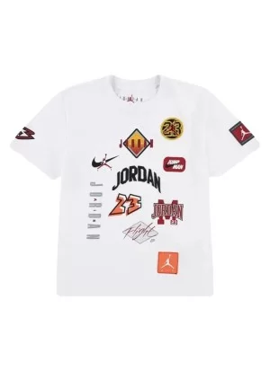 Jordan T-shirt Dynasty Patch Boys Bianco 95F385-001