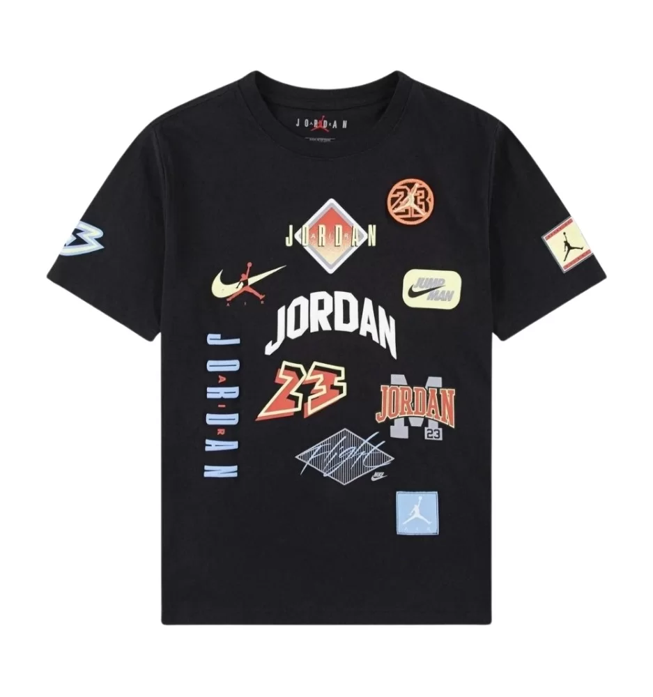 Jordan T-shirt Dynasty Patch Boys Nero 95F385-023