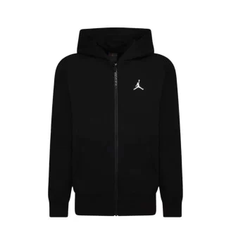 Jordan Felpa Cappuccio Zip Brooklyn French Terry Boys Nero | Jordan | 