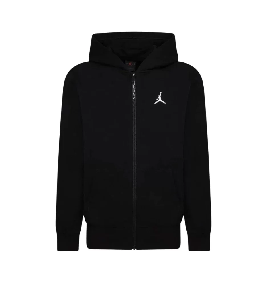 Jordan Felpa Cappuccio Zip Brooklyn French Terry Boys Nero | Jordan | 