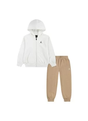 Jordan Tuta Brooklyn French Terry Kids Bianco E Beige 85F124-X0L