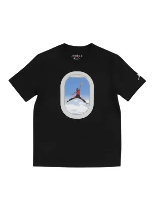Jordan T-shirt Air Jordan Plane Window Boys Nero 95F903-023