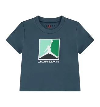 Jordan T-shirt Essentials Big Logo 3.0 Boys Verde Blu 95F057-EA0