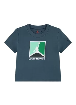 Jordan T-shirt Essentials Big Logo 3.0 Boys Verde Blu 95F057-EA0