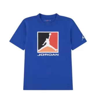 Jordan T-shirt Essentials Big Logo 3.0 Boys Blu 95F057-U89