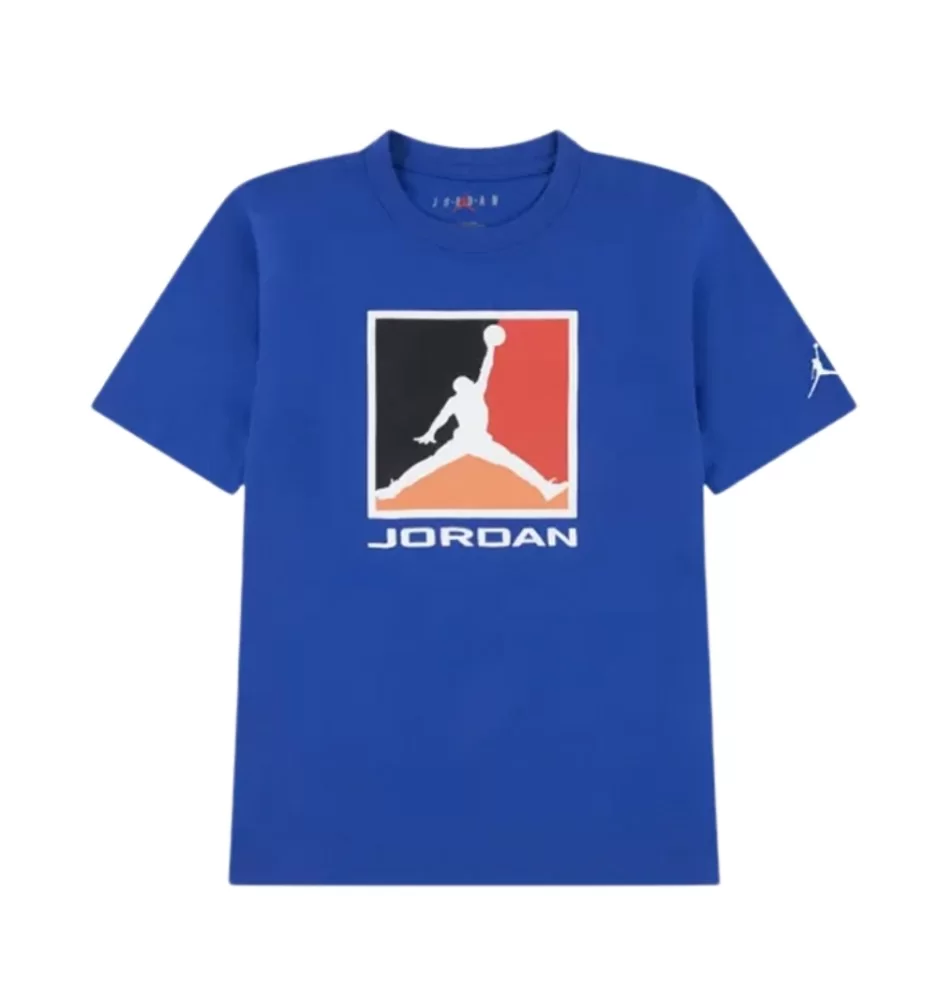 Jordan T-shirt Essentials Big Logo 3.0 Boys Blu 95F057-U89