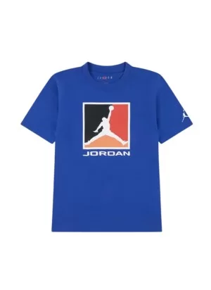 Jordan T-shirt Essentials Big Logo 3.0 Boys Blu 95F057-U89