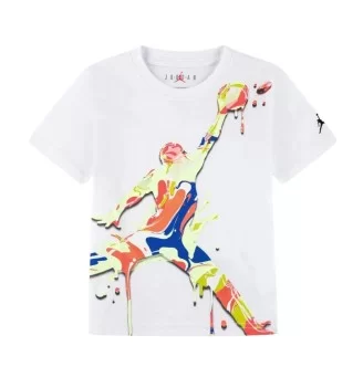 Jordan T-shirt Spr Splash Paint Spill Boys Bianco v