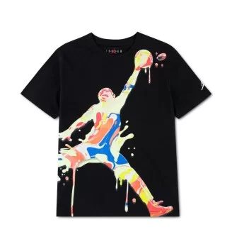Jordan T-shirt Spr Splash Paint Spill Boys Nero 95F896-023