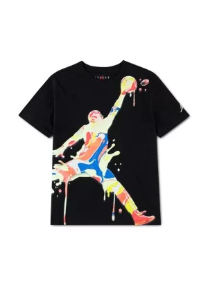 Jordan T-shirt Spr Splash Paint Spill Boys Nero 95F896-023