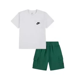 Nike Tuta Small Logo French Terry Bianco Verde 86N041-EJ1