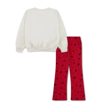 Nike Tuta Felpa Leggings Inf Bianco Rosso | Nike | 