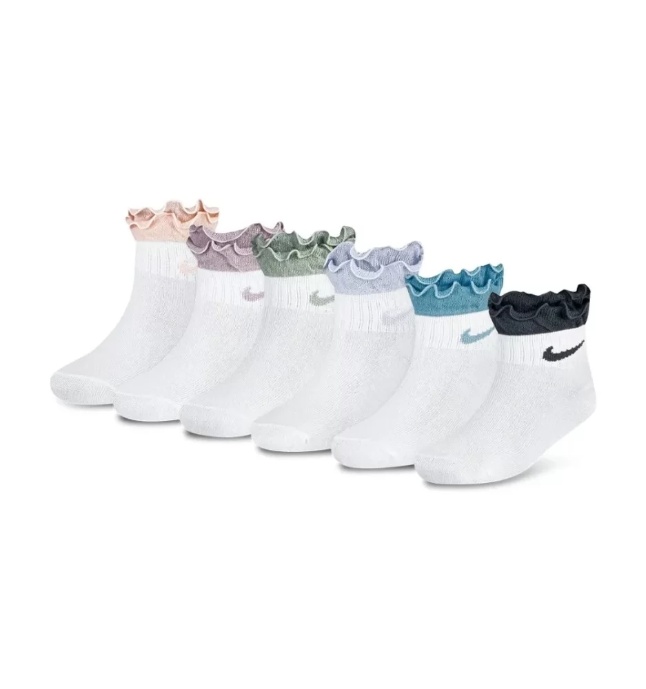 Nike Calzini Ruffle Caviglia Ankle Sock 6 Paia Bianco E Multicolore GN0925-AAJ