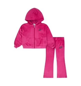 Nike Tuta Velour Flare Leggings Girls Fucsia 36N417-A0I