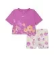 Nike Tuta Flow Ral All Over Print Leggings Bike Girls Bianco Rosa Scuro 36M848-P23
