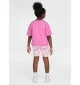 Nike Tuta Flow Ral All Over Print Leggings Bike Girls Bianco Rosa Scuro | Nike | 