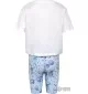 Nike Tuta Flow Ral All Over Print Leggings Bike Girls Bianco Celeste | Nike | 