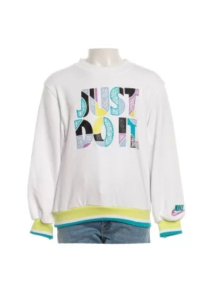 Nike Felpa Outside Lines French Terry Boys Bianco 86M684-001