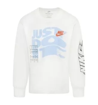 Nike Felpa On The Move Boys Bianco 86M759-001