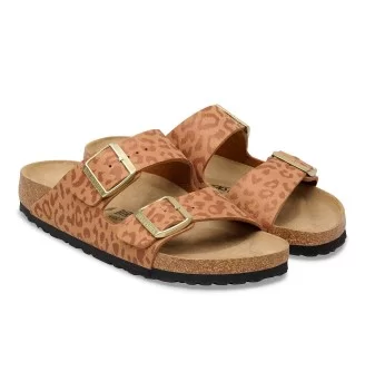 Birkenstock Ciabatta Arizona Stretta Leo Pecan Marrone Arancio | Birkenstock | 
