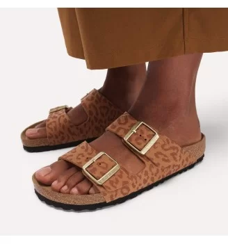 Birkenstock Ciabatta Arizona Stretta Leo Pecan Marrone Arancio | Birkenstock | 