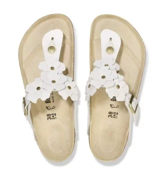 Birkenstock Infradito Gizeh Regolare Flowers Bianco | Birkenstock | 