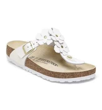 Birkenstock Infradito Gizeh Regolare Flowers Bianco | Birkenstock | 
