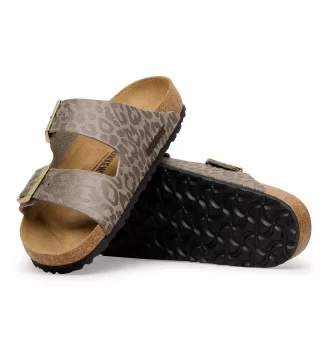 Birkenstock Ciabatta Arizona Stretta W Leo Grigio Taupe | Birkenstock | 