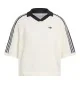 Adidas T-shirt Polo Crochet Bianco Nero KC6490