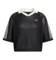 Adidas T-shirt Polo Crochet Nero Bianco KC6491