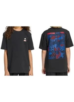 Adidas T-shirt Marvel Spider-Man Graphic Kids Nero JZ7675