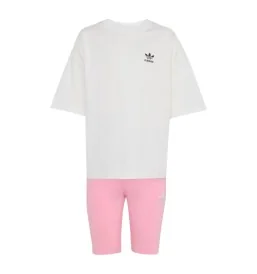 Adidas Tuta Leggings Kids Bianca E Rosa KE2345
