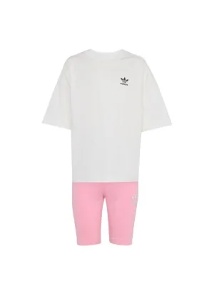 Adidas Tuta Leggings Kids Bianca E Rosa KE2345
