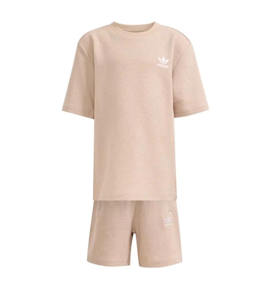 Adidas Tuta Loose Waffle Kids Beige KC8082 Adidas Tuta Loose Waffle Kids Beige KC8082
