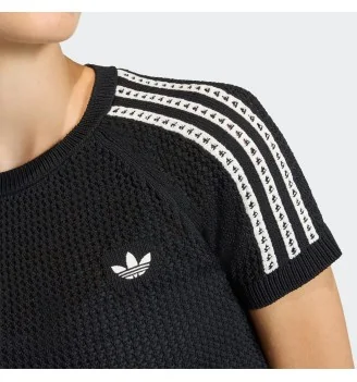 Adidas T-shirt Knitted Crochet Cali Nero | Adidas | 