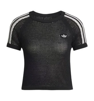 Adidas T-shirt Knitted Crochet Cali Nero kc6481