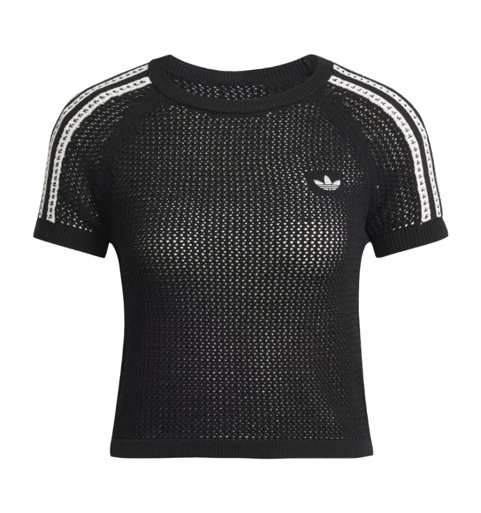 Adidas T-shirt Knitted Crochet Cali Nero kc6481
