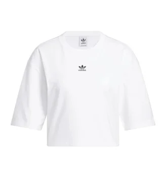 Adidas T-shirt Crop Essential Bianco jj3385