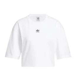 Adidas T-shirt Crop Essential Bianco jj3385