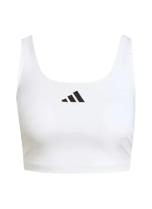 Adidas Reggiseno Canotta Optime Essential Support Power Light Bianco jz6028