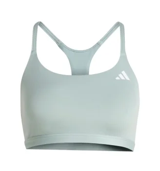 Adidas Reggiseno Optime Essential Supporto Celeste KD0156