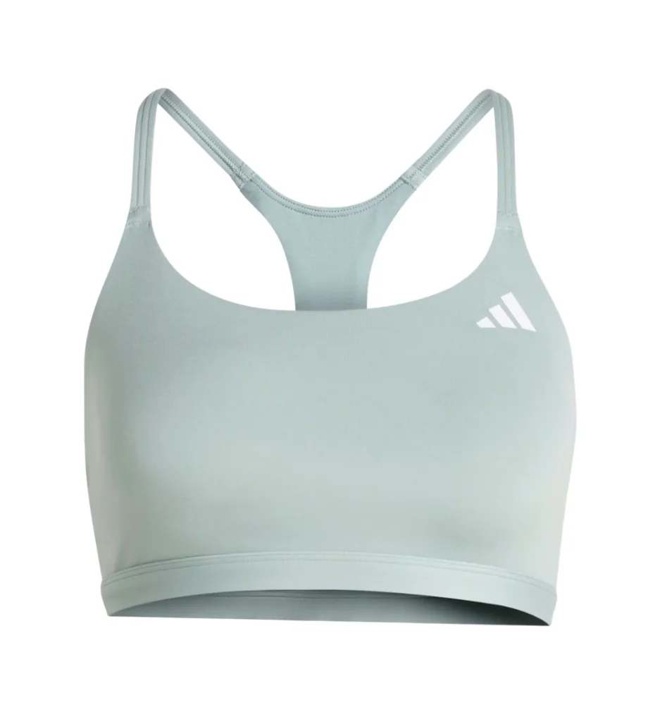 Adidas Reggiseno Optime Essential Supporto Celeste KD0156