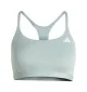 Adidas Reggiseno Optime Essential Supporto Celeste KD0156