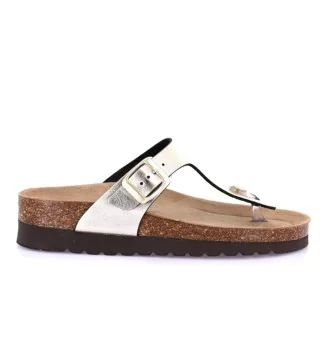 Grunland Infradito Cb2430 Hola Champagne Argento